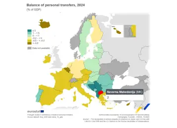 Дијаспората лани испратила во земјава 310 милиони евра или 2 проценти од БДП