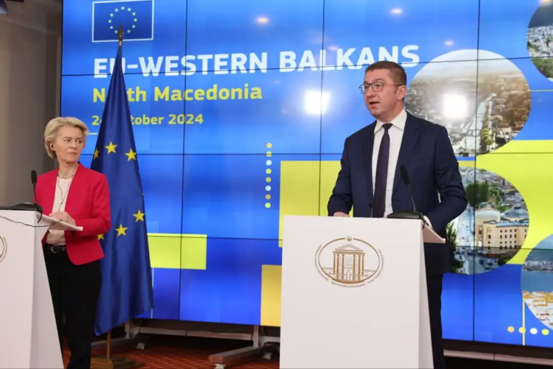 Prime Minister Hristijan Mickoski during Thursday’s joint press conference with the European Commission President Ursula von der Leyen said that there is a need for synergy in the efforts aim