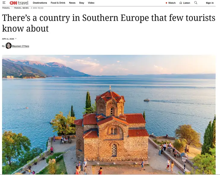 Си-ен-ен: Северна Македонија, земја за која знаат мал број туристи