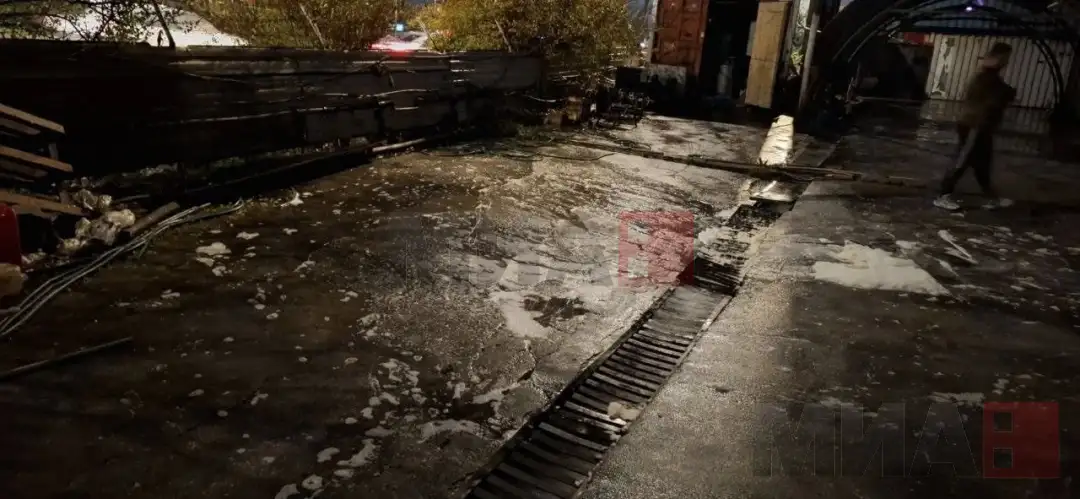 хемиска пена на булевар во Скопје