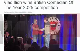 Кумановецот Влад Илиќ, најдобар стенд-ап комичар во Велика Британија