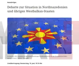 Ситуацијата на Западен Балкан ќе биде во фокусот на дебатата што на 15 јуни, во четврток ќе се одржи во германскиот Бундестаг, по што ќе се гласа по поднесените предлог резолуции меѓу кои и т