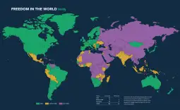 Слободите ширум светот минатата година опаднаа, додека авторитарните режими ја зацврстија својата контрола, но има значителен напредок во Јужна Азија, соопшти денеска Фридом Хаус во својот го