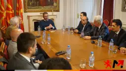 Kryetari i VMRO-DPMNE-së, Hristian Mickoski sot ka realizuar takim me kryetarët e partive në përbërje të Koalicionit 