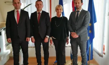 Средба на претседателот на НДП Мемеди со хрватската амбасадорка Нивес Тигањ