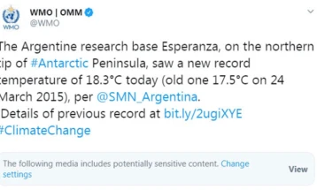 На Антарктикот забележани рекордни 18,3 Целзиусови степени