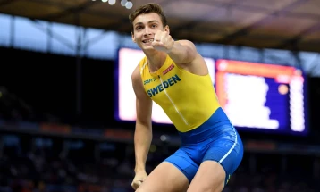 Атлетика: Швеѓанецот Дуплантис со нов светски рекорд во скок со стап