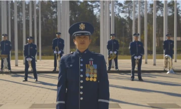 Бендот на американски воздухопловни сили ја изведе химната на НАТО во чест на нашето членство