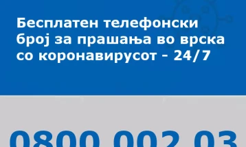 Во функција и кол-центарот 0800 002 03