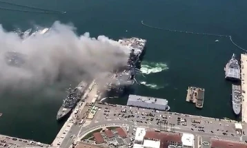 Најмалку 21 повреден во пожар на американски воен брод во Сан Диего