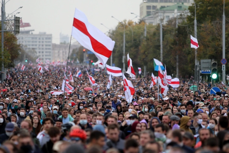 Протести во Минск, уапсени 50 лица