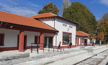 Реновирана железничката станица во Тетово