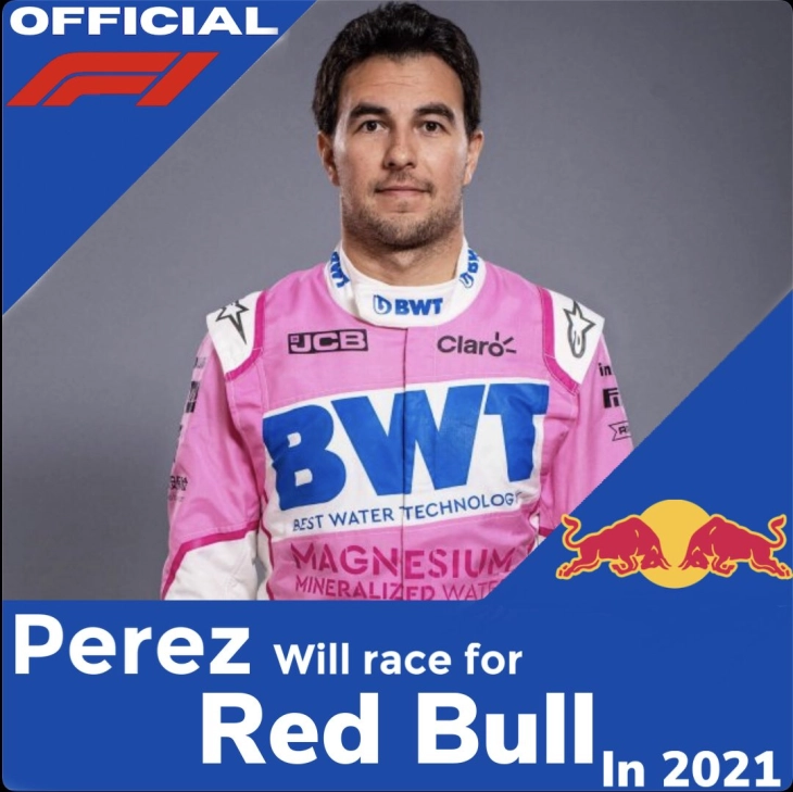 Формула 1: Перез нов клупски колега на Верстапен во тимот на Ред Бул