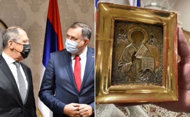 Руските власти ја враќаат иконата од Додик во БиХ, нејзиното потекло и натаму непознато