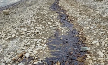 Голема количина мазут се излеа на брегот на Дебарското Езеро