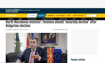 Маричиќ: Тензиите би требало „природно да се намалат“ по изборите во Бугарија