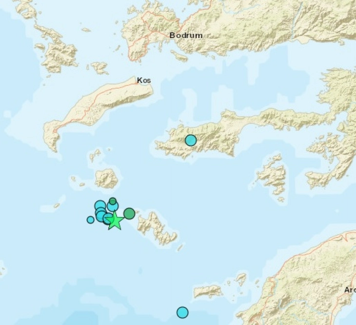 Земјотрес со јачина од 5,2 степени во близина на грчкиот остров Кос