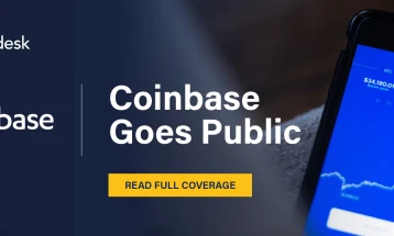 На берзите започнаа тргувањата со акциите на криптовалутната платформа Coinbase