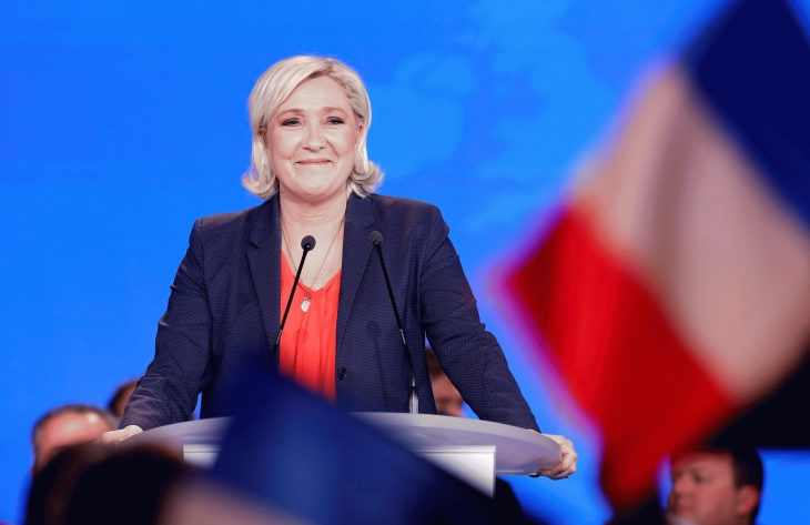Анкета: Марин Ле Пен се наметнува како политичка фигура која ќе игра важна улога во иднина во Франција