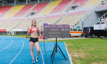 Војнеска: Од 150 натпреварувачи на првенството за младинци атлетичарката Ислами собори државен рекорд