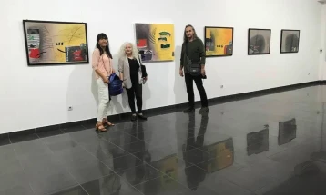 Изложба на цртежи и колажи на Росица Лазеска