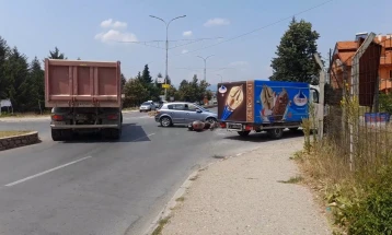 Поради сообраќајка краток застој на сообраќајот на магистралата А3 на влезот во Делчево