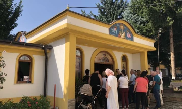 Осветен е новиот параклис Свети Сисој Велики во дворот на црквата Света Богородица