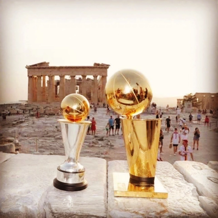 Шампионскиот трофеј од НБА пристигна во Акропол