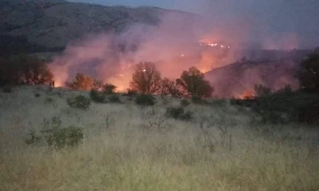 Пожарникари и доброволци неколку часа го гасат пожарот во Богословец