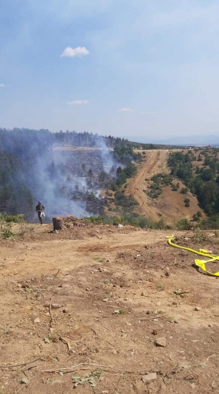 Во Беровско сè уште активен пожарот кај месноста Грбавец помеѓу селата Митрашинци и Будинарци