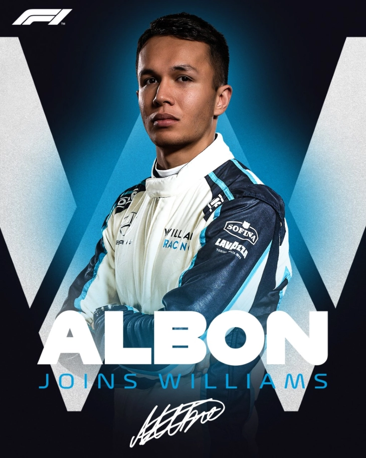 Ф1: Албон следната сезона возач на Вилијамс