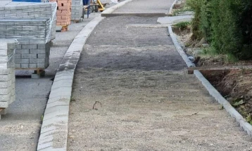 Пробиштипската улица „Миро Барага“ добива нови тротоари и атмосферска канализација