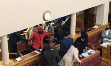 Демонстрантите во Намибија упаднаа во Парламентот пред гласањето за германскиот надомест