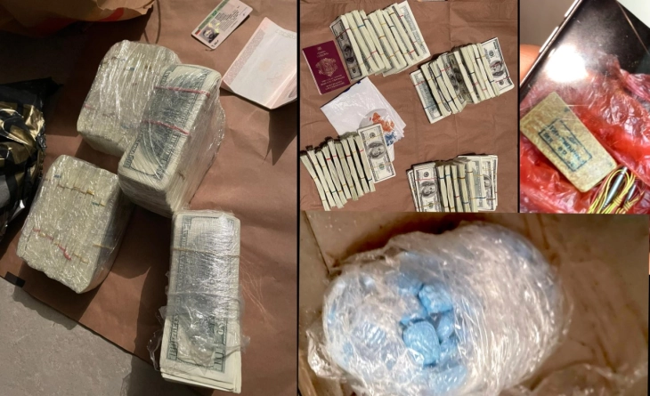 Претреси во Скопје, пронајдени фалсификувани долари, експлозив и дрога