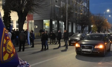 Полициските синдикати со мирен протест во Битола побараа ослободителна пресуда за полицаецот Гоце Петковски