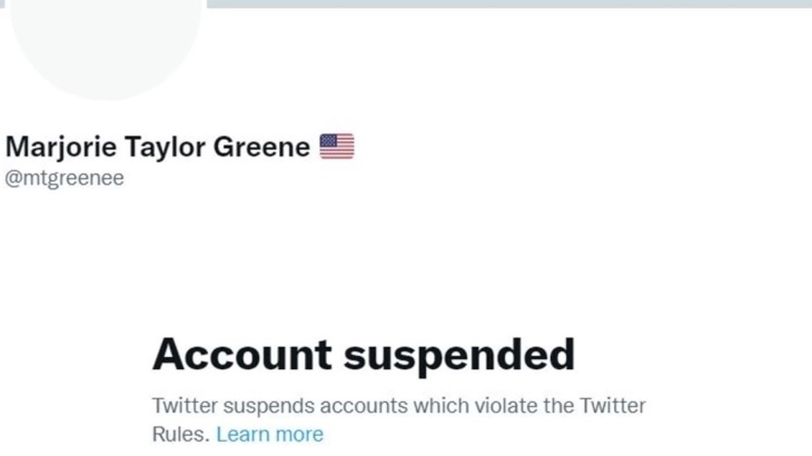 Твитер трајно го суспендираше налогот на републиканката Грин