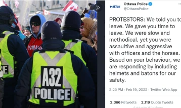 Полицијата ги разби демонстрациите пред канадскиот Парламент