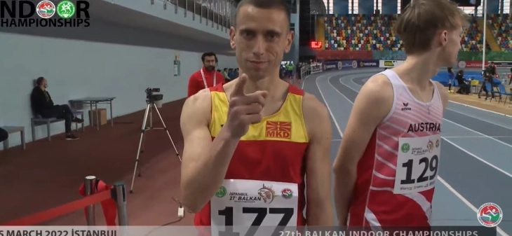 Ивановски освои сребро на Балканското атлетско првенство