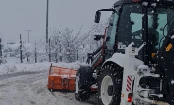 Триесет тони сол и песок фрлени утринава на патиштата околу Кичево