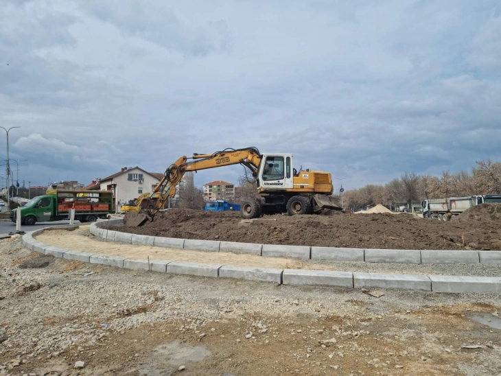 Продолжуваат градежните активности за изградба на новиот кружен тек во Куманово