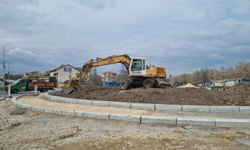 Продолжуваат градежните активности за изградба на новиот кружен тек во Куманово