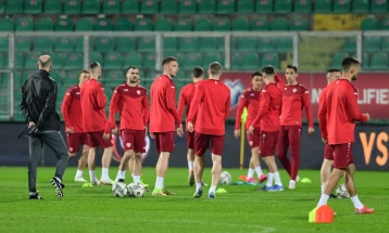 Македонците го одржаа официјалниот тренинг пред дуелот со Италија