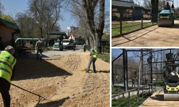 Обнова на патеките во Зоолошката градина-Скопје