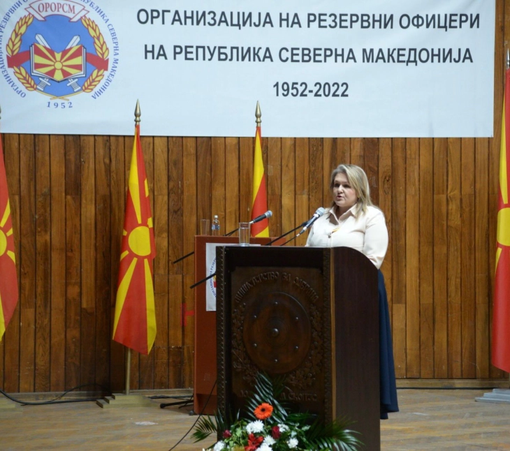 Петровска: Организацијата на резервни офицери е пример и промотор на евроатлантските вредности