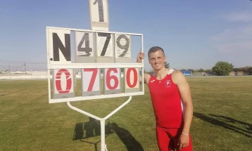 Трајковски го помести македонскиот рекорд во скок во далечина на 7.60 метри