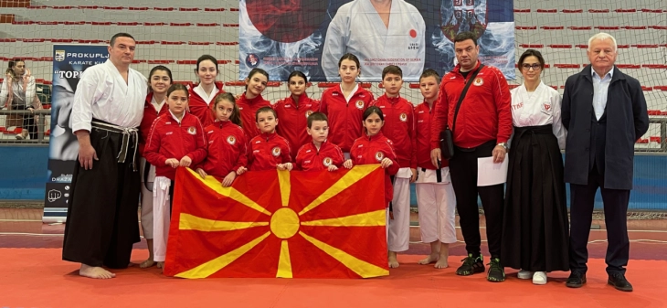 Македонската репрезентација во традиционално карате на европскиот карате куп Унгарија опен во Будимпешта