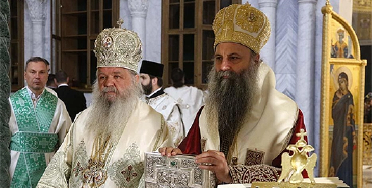 Делегација на СПЦ преводена од патријархот Порфириј во посета на МПЦ-ОА