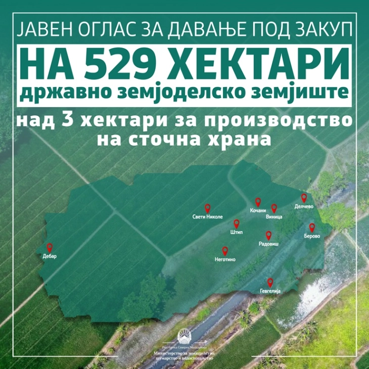 МЗШВ: Земјоделците да аплицираат за земјоделско земјиште до 21 јули, во услови на криза не оставаме ни педа необработена земја