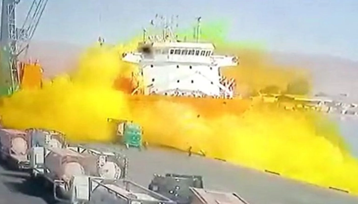 Најмалку 10 луѓе загинаа при истекување на токсичен гас во јорданското пристаниште Акаба