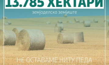 МЗШВ: Распишани повеќе од седум јавни огласи - 13.785 хектари земјоделско земјиште ставено на располагање на земјоделците